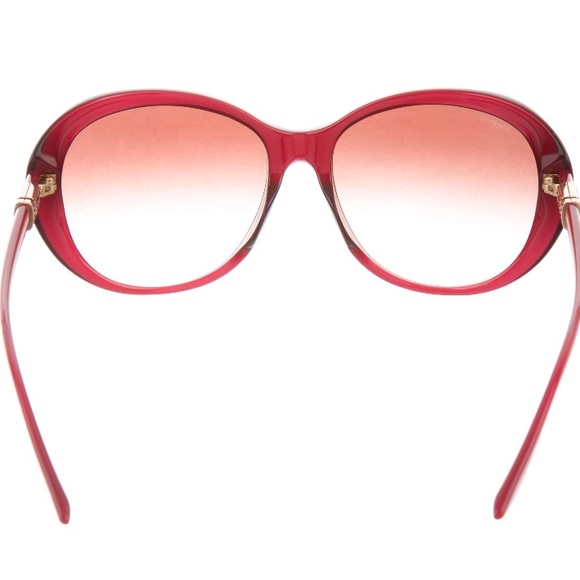 Dark Red Versace Sunglasses With Gradient Lenses - Picture 3 of 6